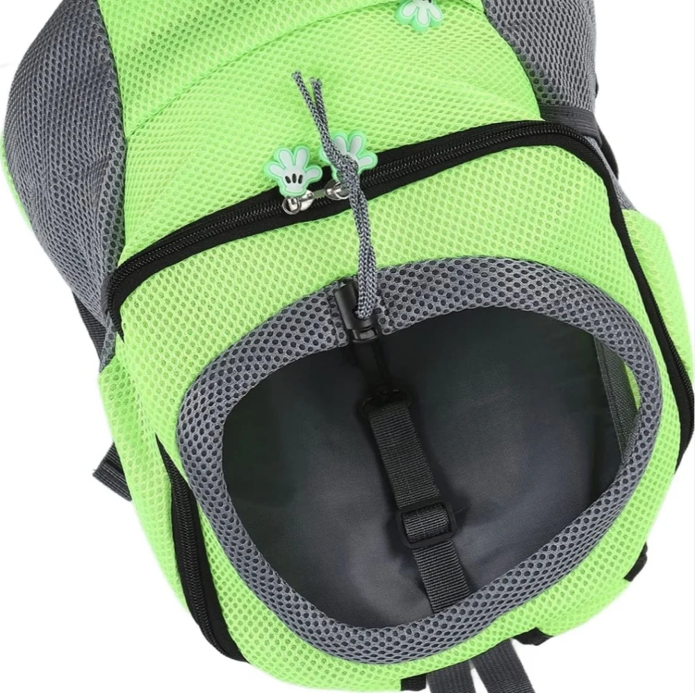 Stylish Green and Gray Dog Carrier Backpack